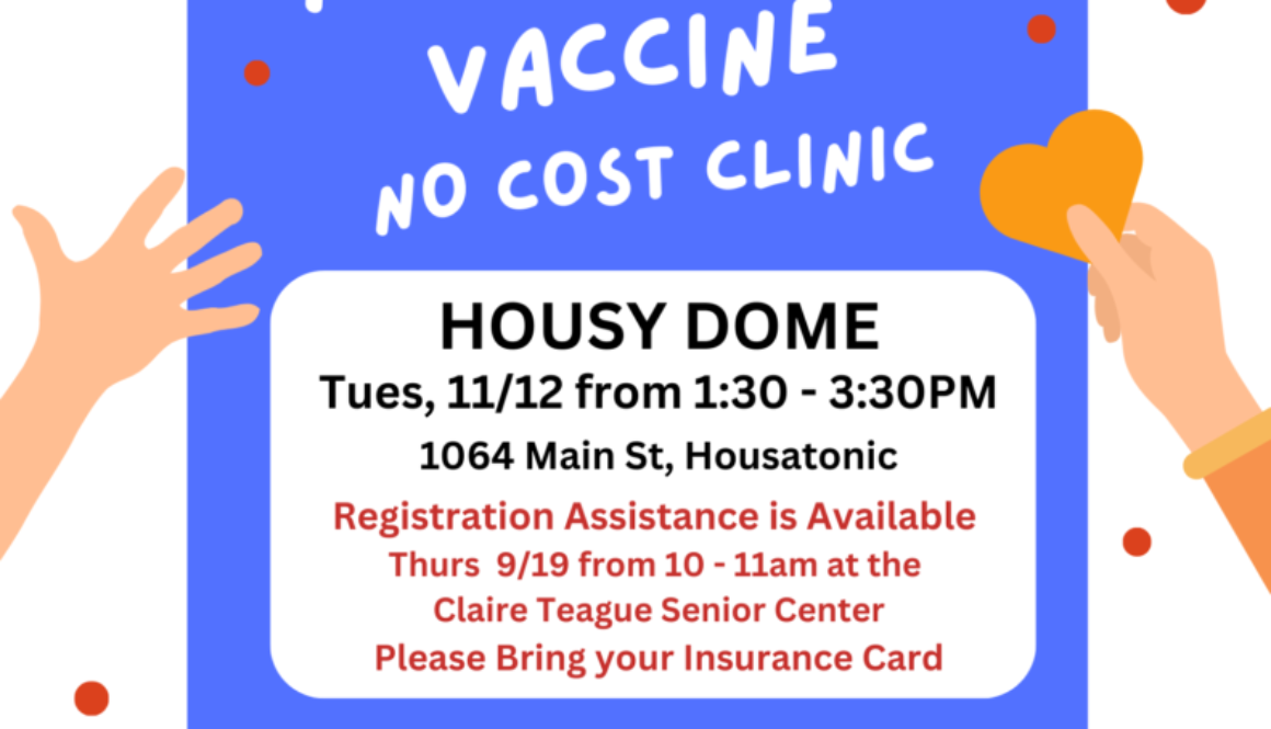 Housy Dome Flu and COVID clinic 11/12 from 1:30 - 3:30pm