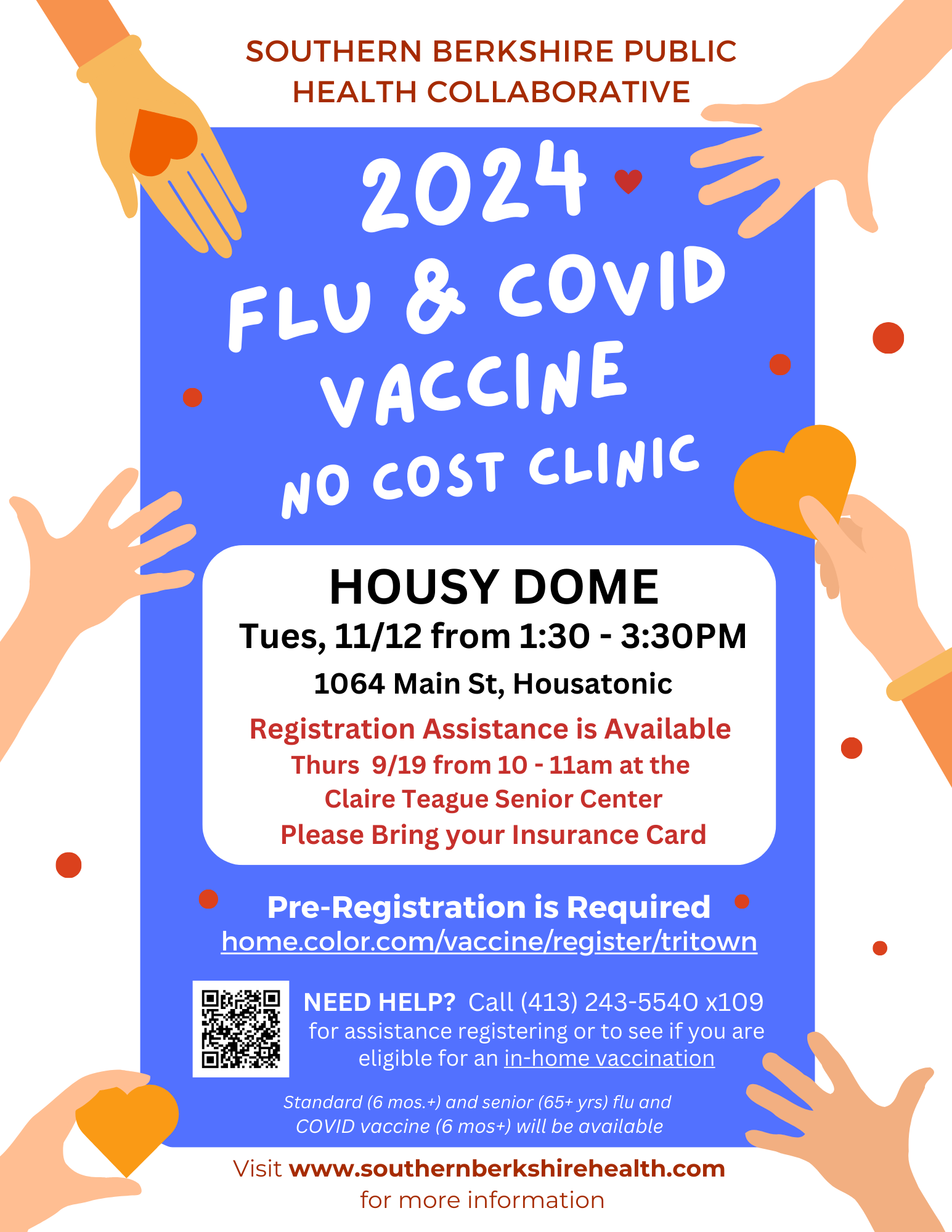 Housy Dome Flu and COVID clinic 11/12 from 1:30 - 3:30pm