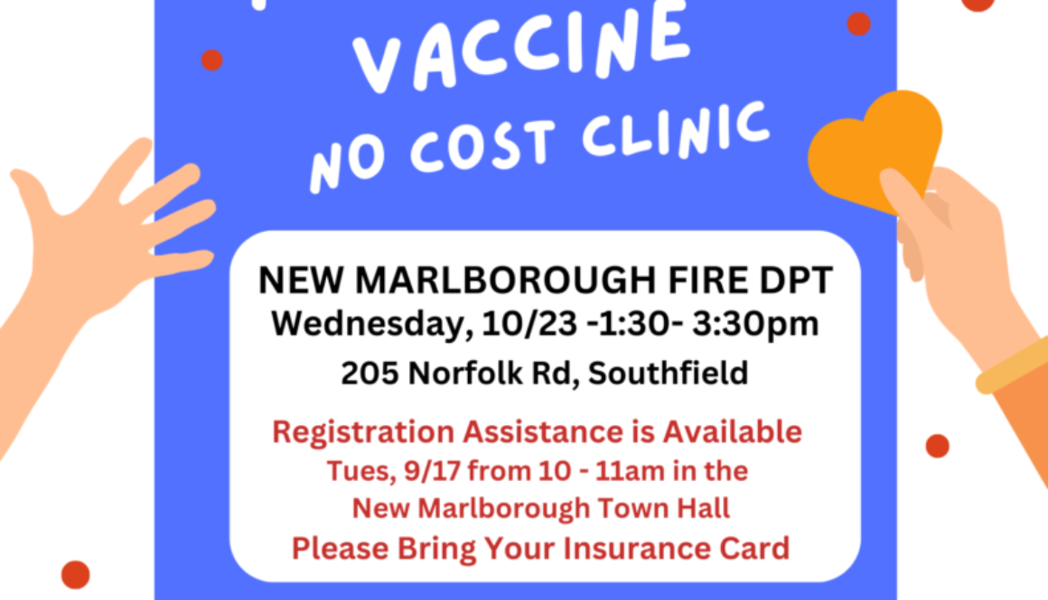 Flyer for Monterey Vaccine Clinic