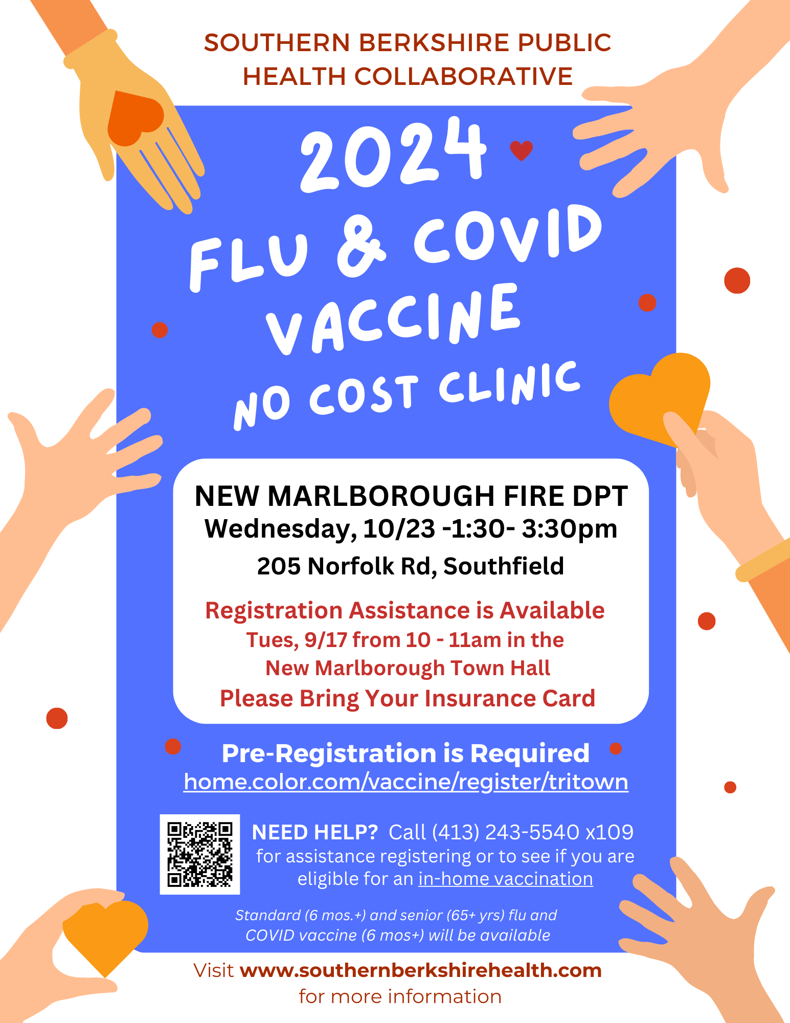 Flyer for Monterey Vaccine Clinic