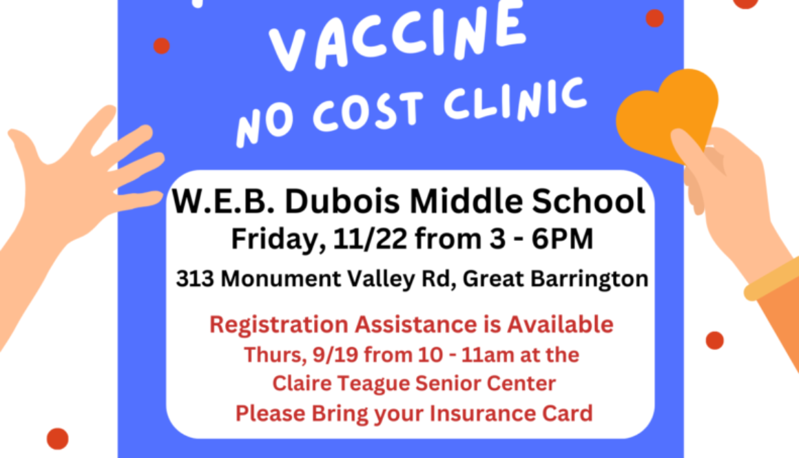 Flyer for W.E.B Dubois Flu and COVID Clinic